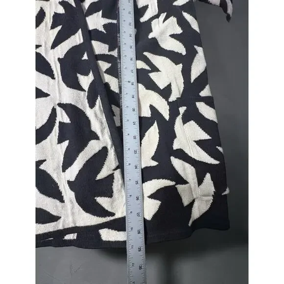 Yves Saint Laurent Vintage With Rive Gauche Black White Bird Pattern Cardigan - Picture 4 of 7